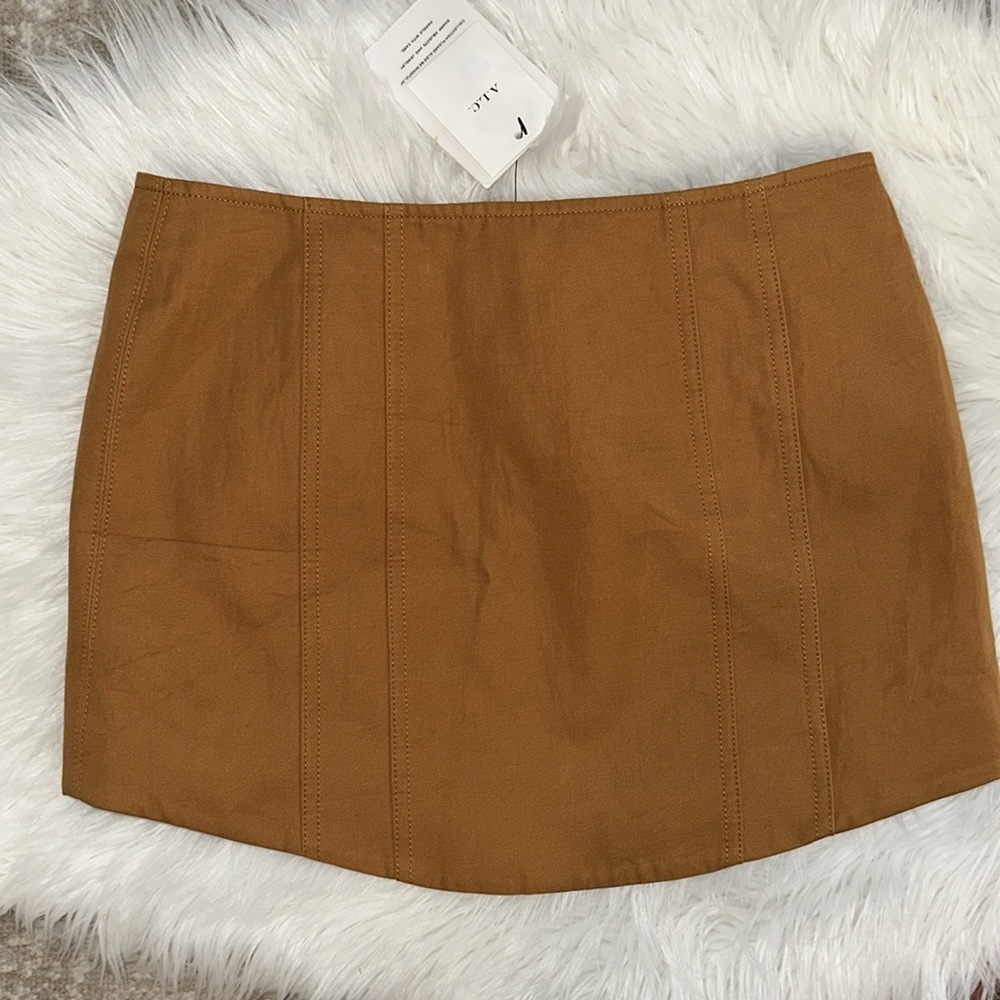 NWT A.L.C BROWN MINI SKIRT - Picture 2 of 2